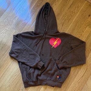 Aviator Nation BOLT HEART PULLOVER RELAXED HOODIE